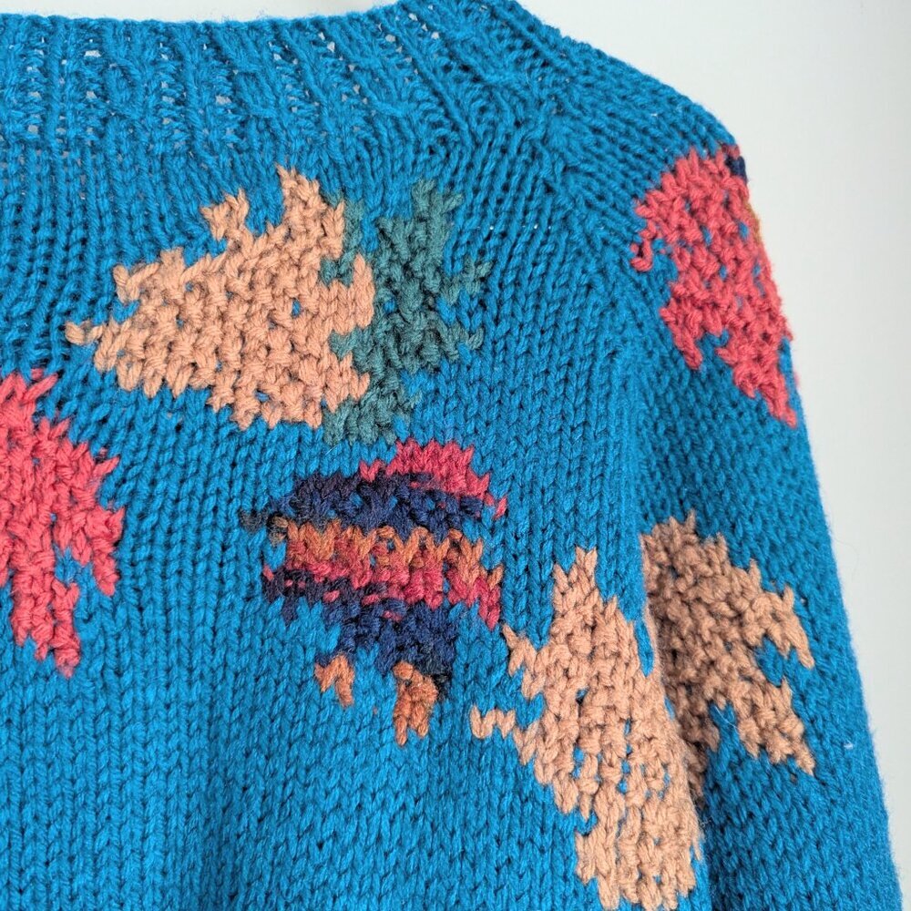 Handmade Autumn Leaves Cardigan - Picture 11 of 12